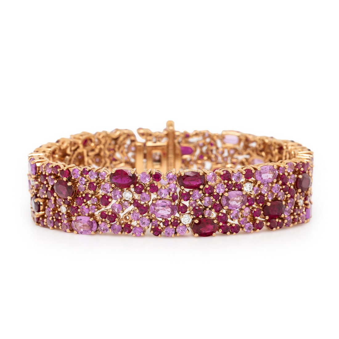 Robert Procop, Ruby, Pink Sapphire, Diamond, and Rose Gold 'American Glamour' Bracelet (1 of 3)
