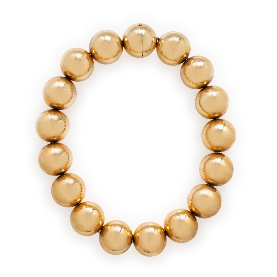 Yellow Gold Beaded Necklace (1 of 2)