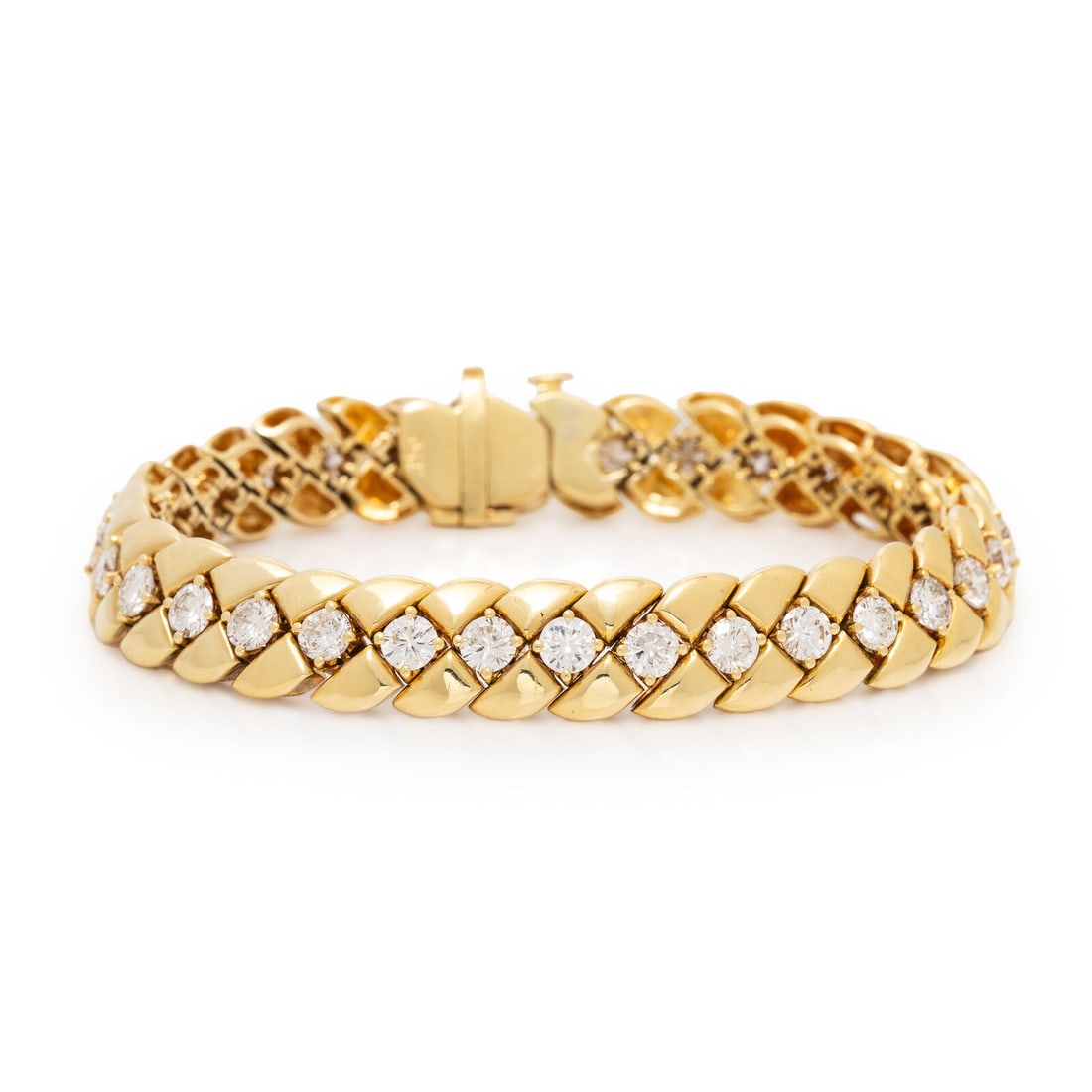 Diamond and Yellow Gold Bracelet (1 of 4)