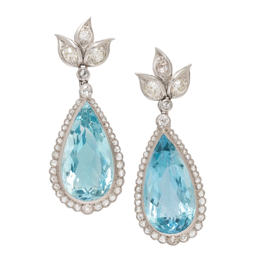 Aquamarine and Diamond Earrings (1 of 2)