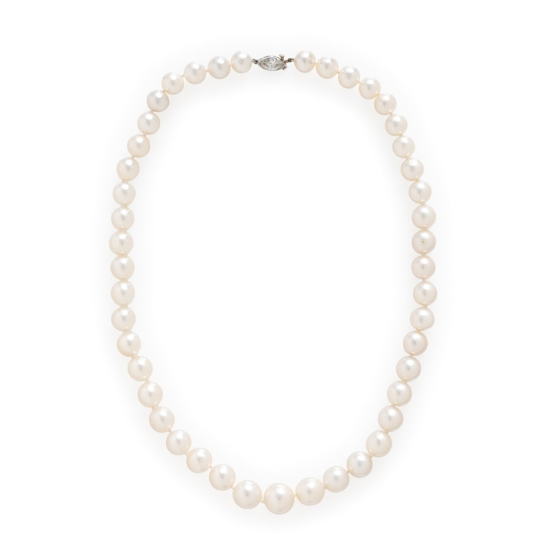 Cultured Pearl and Diamond Necklace (1 of 3)