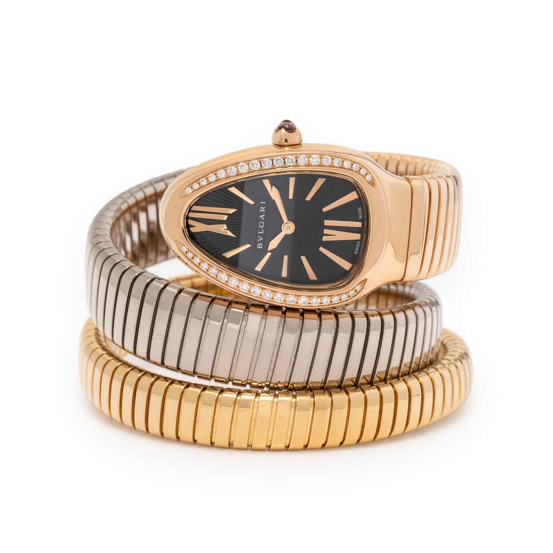 Bulgari, Ref. 102948, Tricolor Gold and Diamond 'Serpenti Tubogas' Watch, with Box (1 of 2)