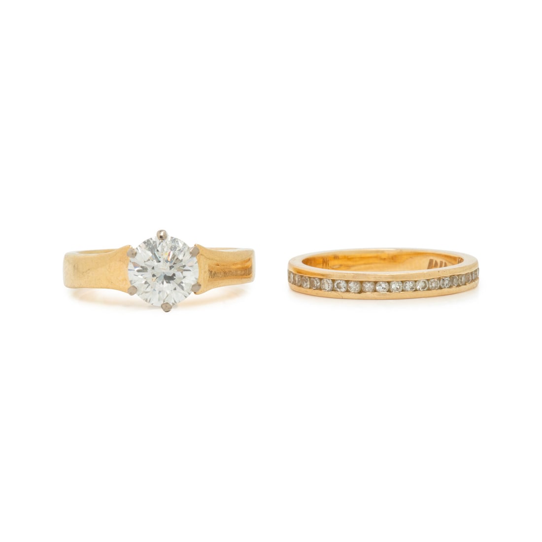 Peggie Robinson Designs, Diamond Solitaire Ring and Diamond Band (1 of 5)