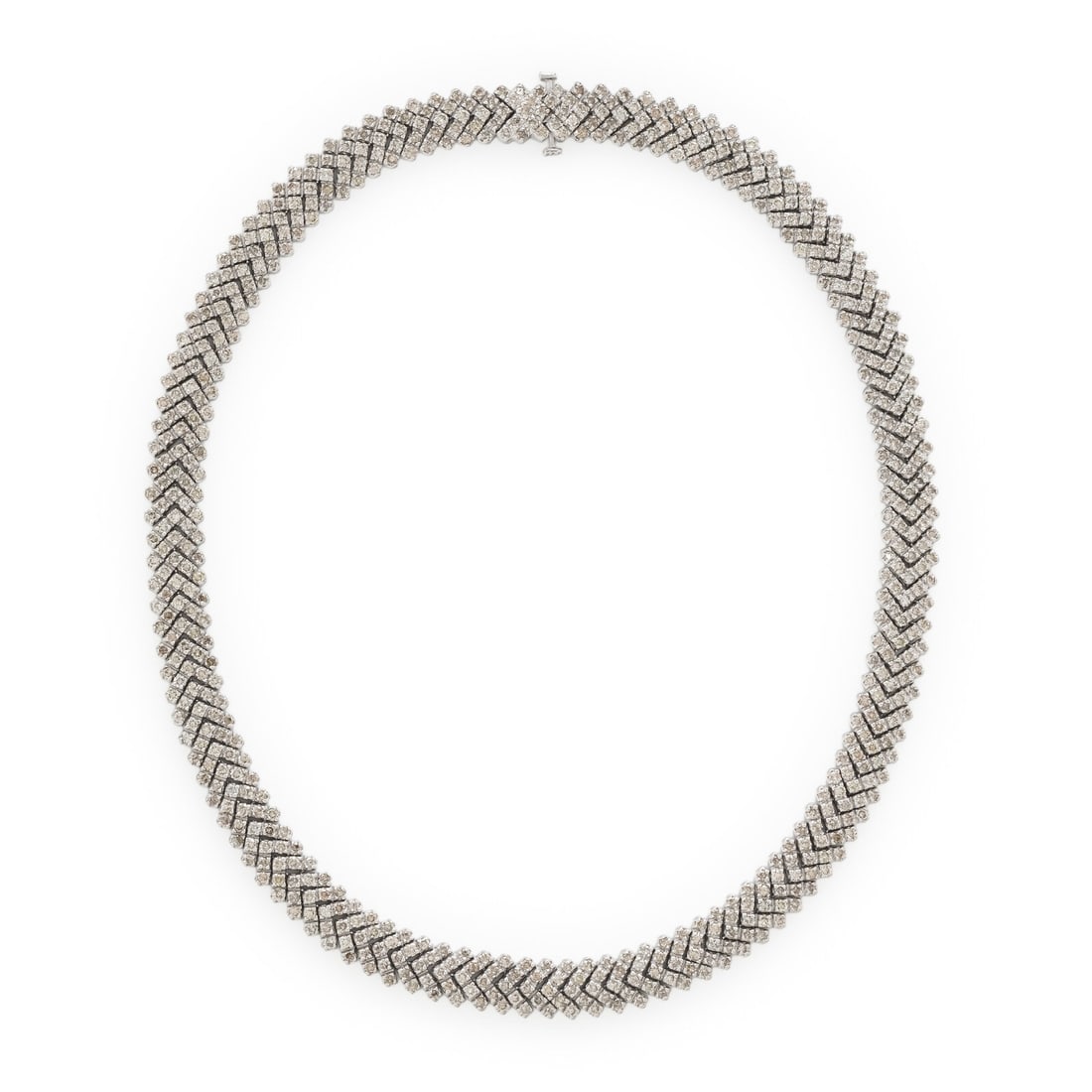Diamond and White Gold Necklace (1 of 2)