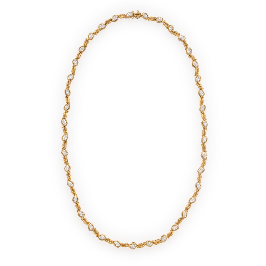 Oscar Heyman, Diamond, Platinum, and Yellow Gold Necklace (1 of 3)