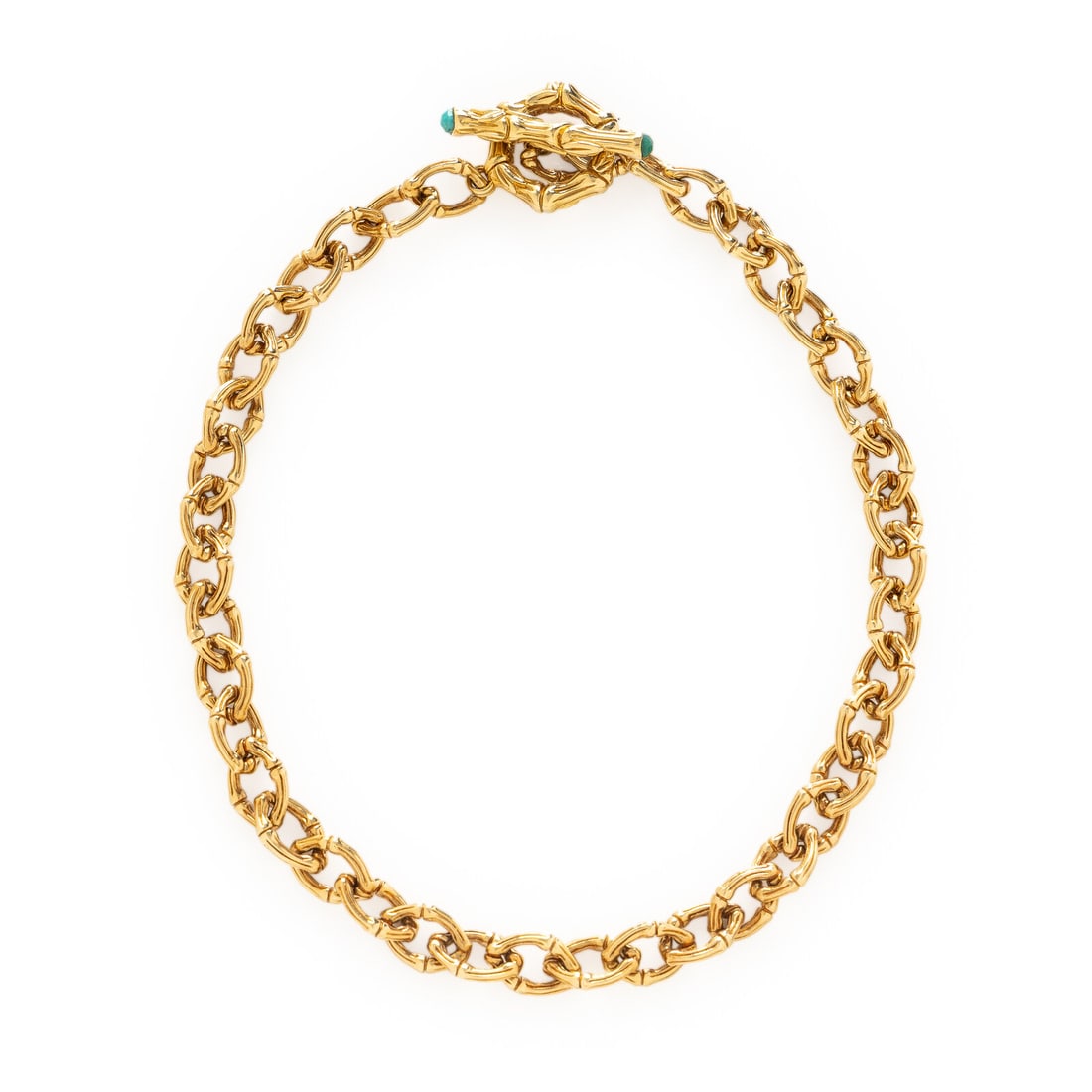 Stephen Dweck, Yellow Gold Bamboo Link Necklace (1 of 2)