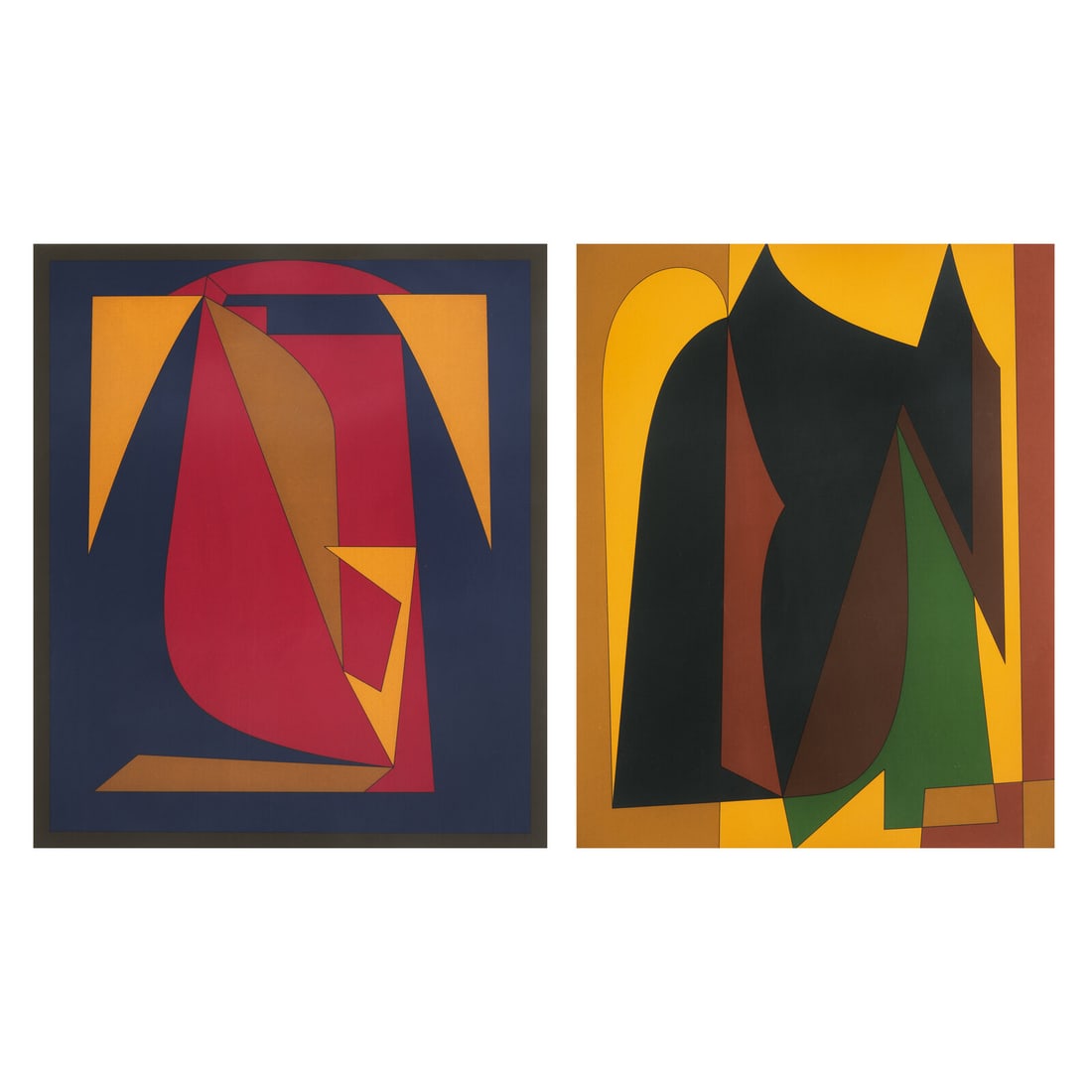 Victor Vasarely (Hungarian, 1906-1997) Untitled and Untitled (a pair of works) (1 of 7)