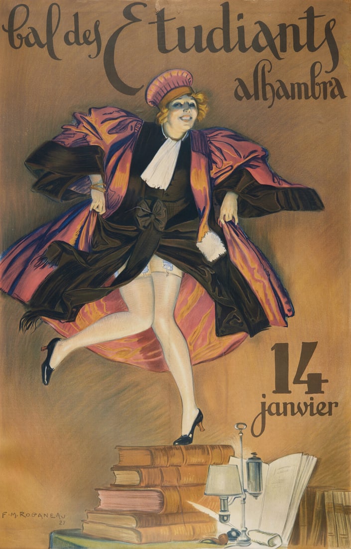 François Maurice Roganeau (French, 1883–1974) Bal des Etudiants Alhambra, 1927 (1 of 3)