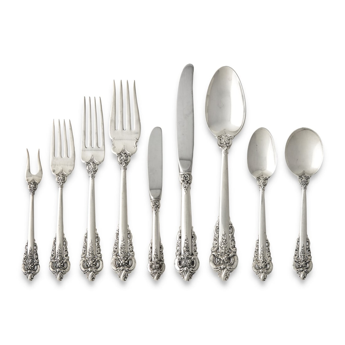 An American Silver Flatware Service – Grand Baroque Pattern, by Wallace (1 of 5)