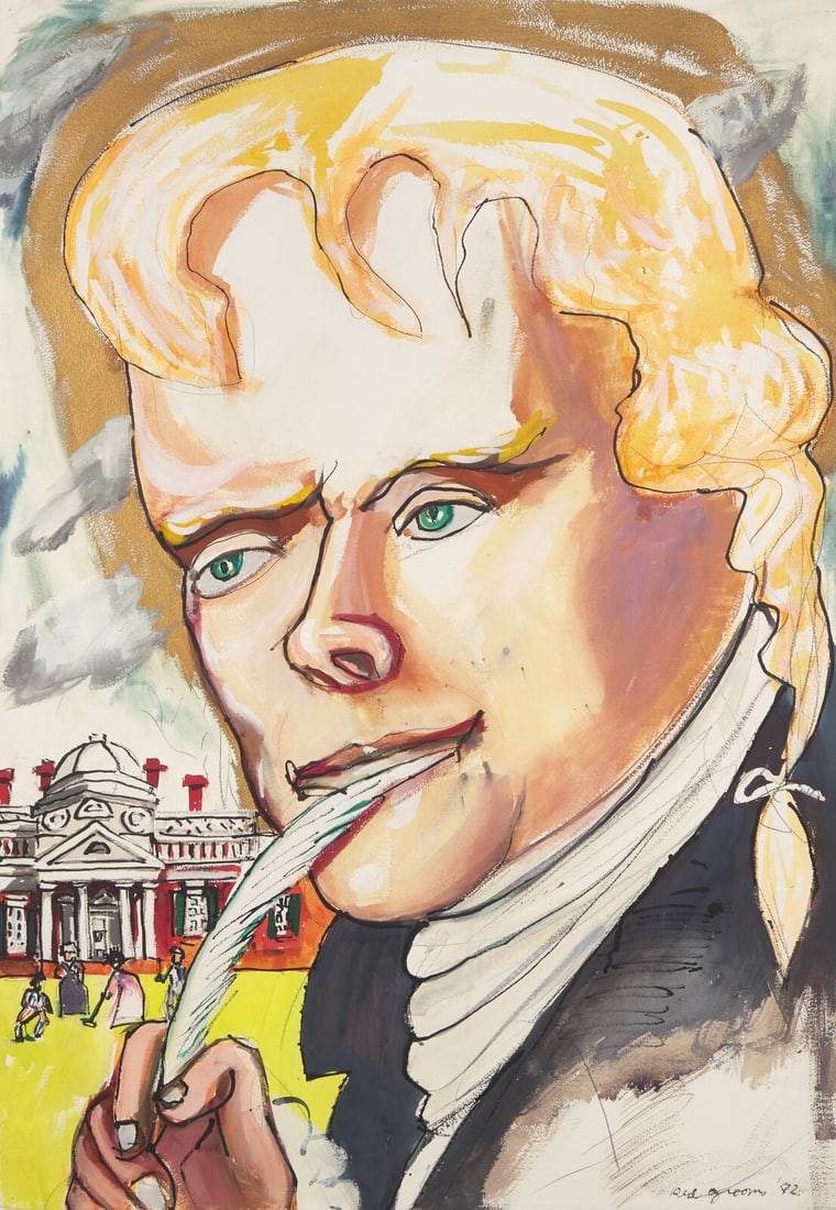 Red Grooms (American, b. 1937) Thomas Jefferson with a Quill Pen, 1982 (1 of 3)