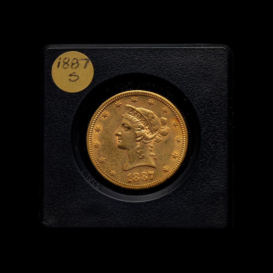 An 1887-S Liberty Head $10 Gold Coin (1 of 2)