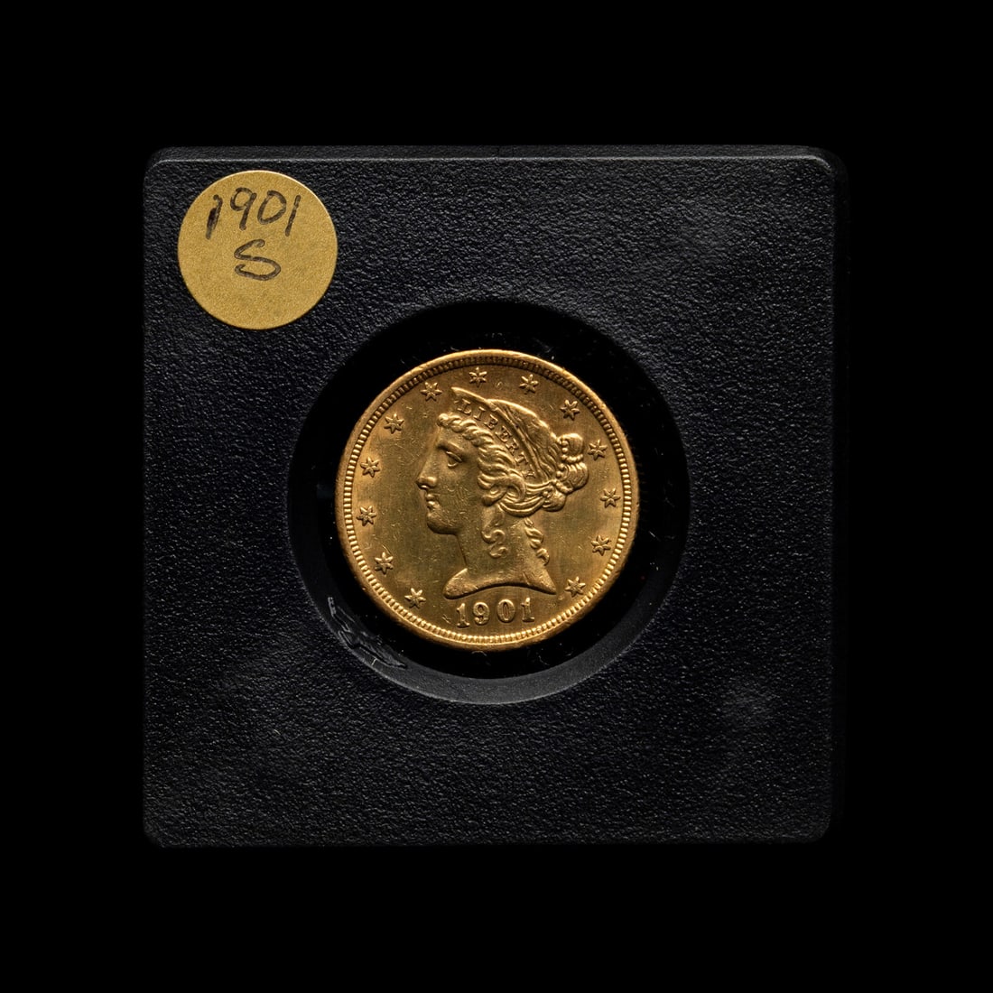 A 1901-S Liberty Head $5 Gold Coin (1 of 2)