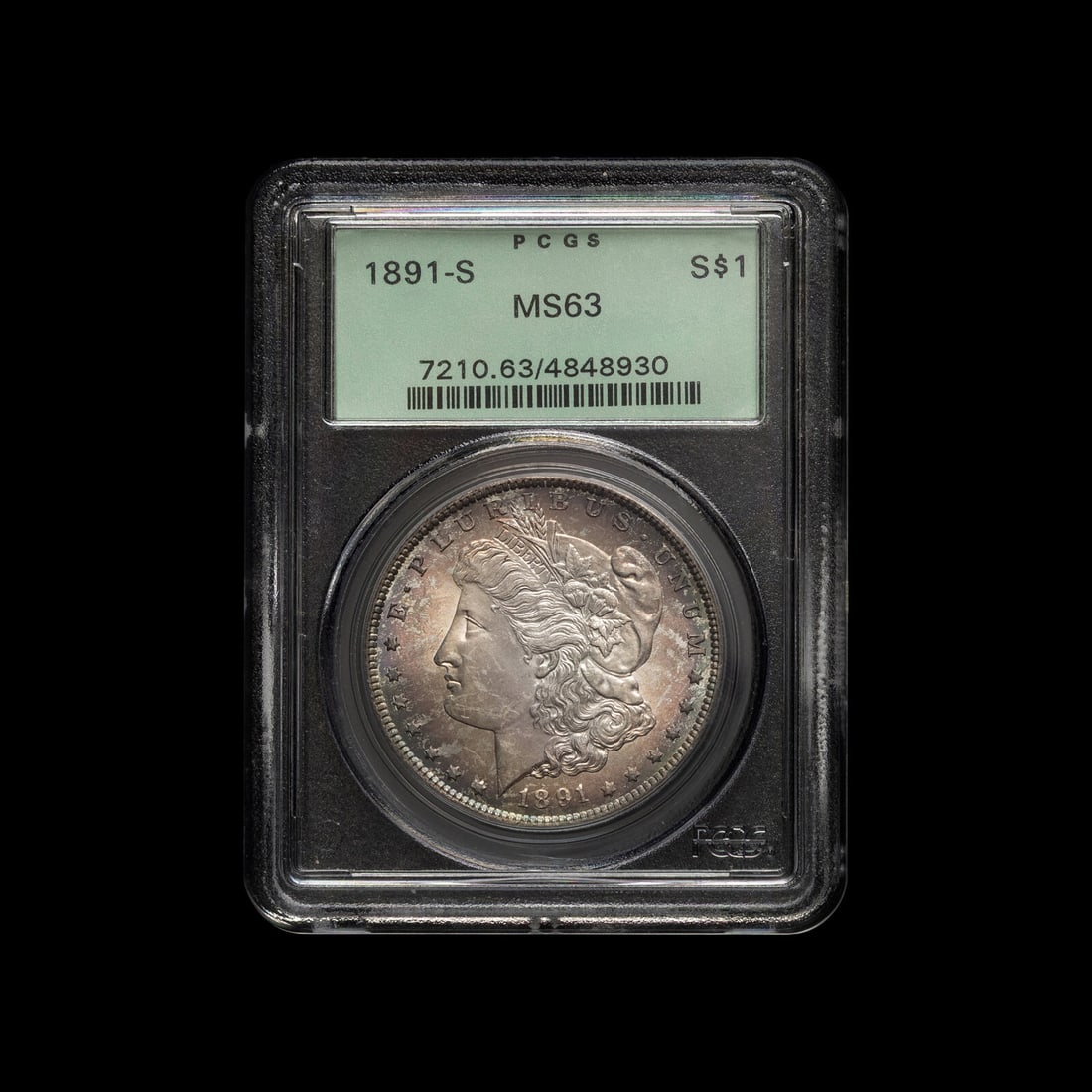 An 1891-S Morgan $1 Coin (PCGS MS63) (1 of 2)