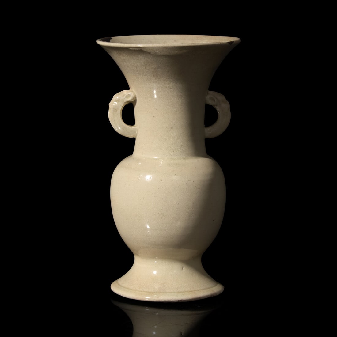 A Chinese White-Glazed Vase, Possibly Cizhou Ware, Ming Dynasty or Earlier (1 of 3)