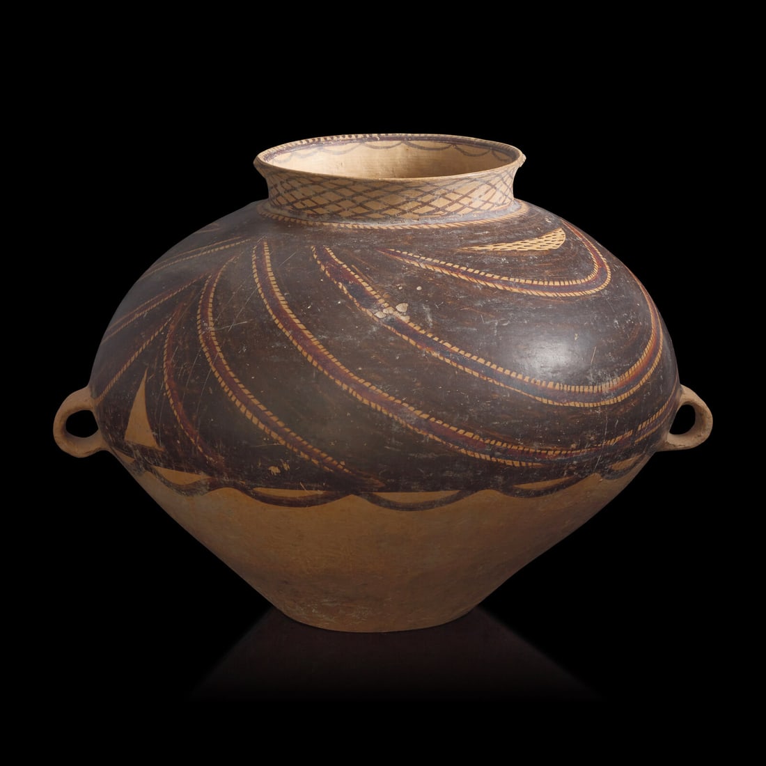 A Chinese Neolithic Painted Pottery Jar, Gansu Province, Majiayao Culture, Banshan Phase, 3rd (1 of 5)