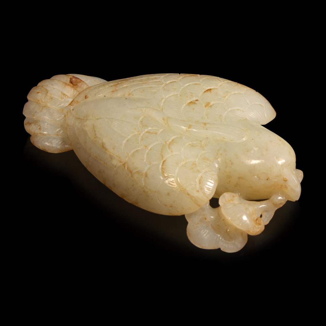 A Chinese Creamy White Jade Bird (1 of 3)