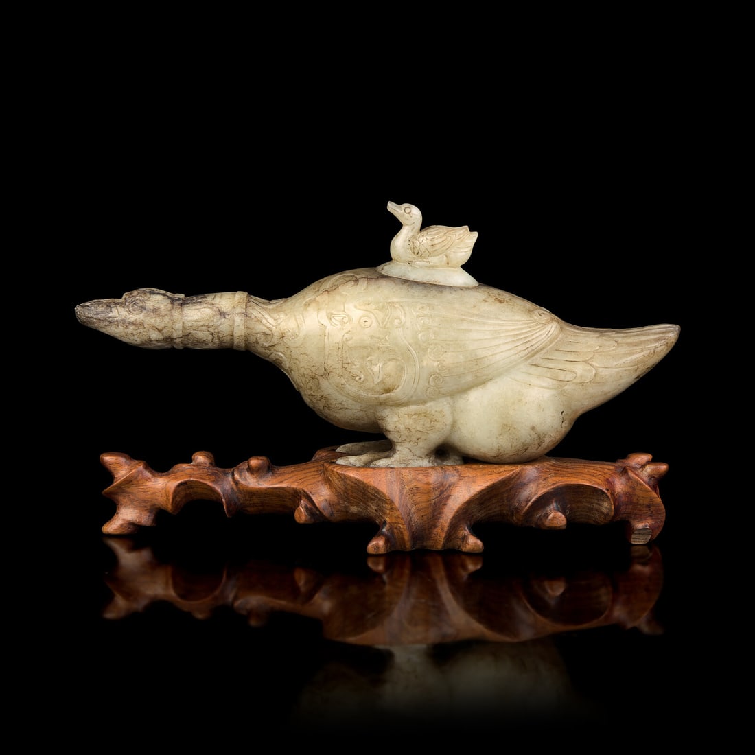 A Chinese Archaistic Jade "Goose" Vessel (1 of 4)