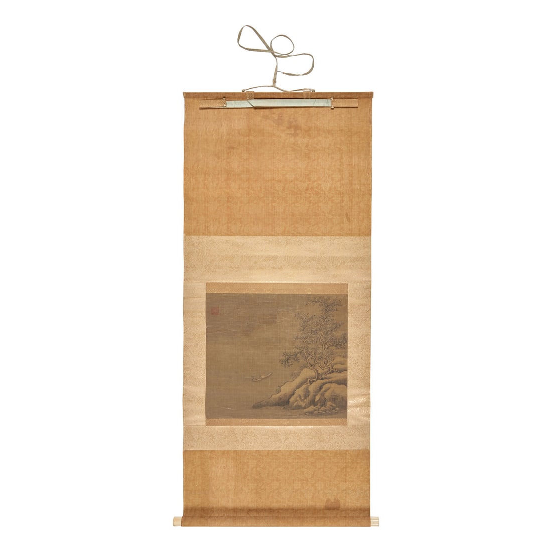 A Chinese Ming Dynasty 'Landscape' Painting: A Chinese Ming Dynasty 'Landscape' Painting 明人山水立軸 Ink and color on silk, hanging scroll, with one seal. 佚名 （明） 山