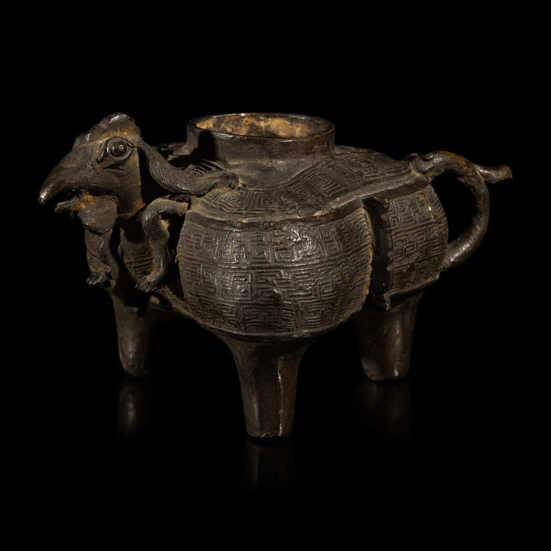 A Chinese Archaic Style Bronze He Vessel, 15th-16th Century (1 of 3)
