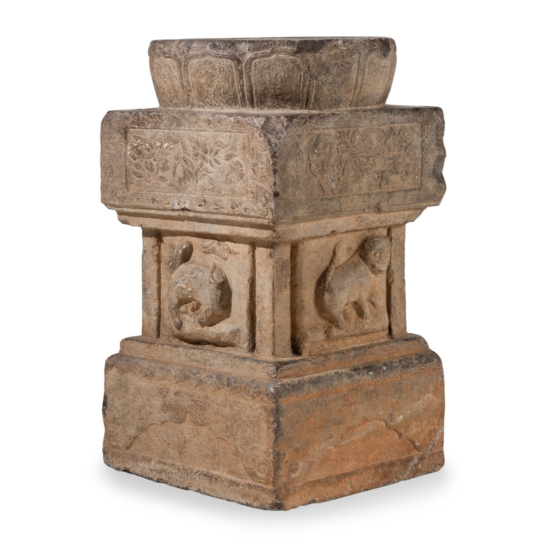 A Chinese Stone Pedestal, 16th-17th Century (1 of 4)