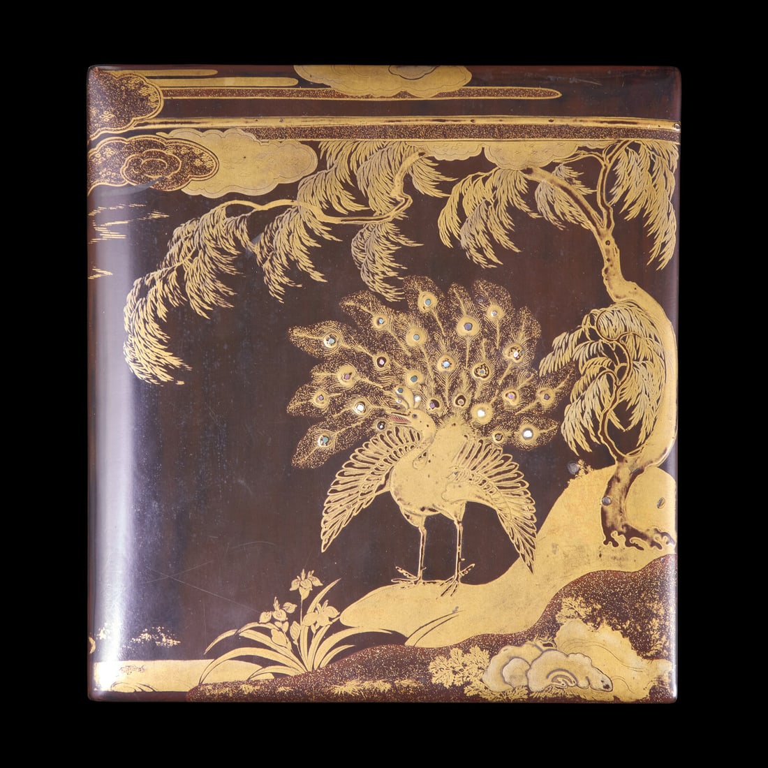 A Japanese Lacquer "Peacock" Writing Box, Late Edo to Meiji Period (1 of 4)
