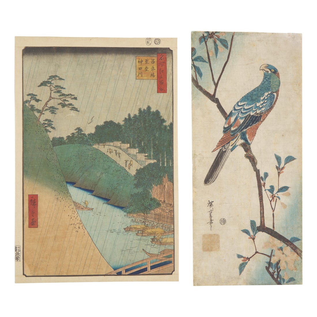 Ando Hiroshige (Japanese, 1797-1858) Two Woodblock Prints (1 of 2)