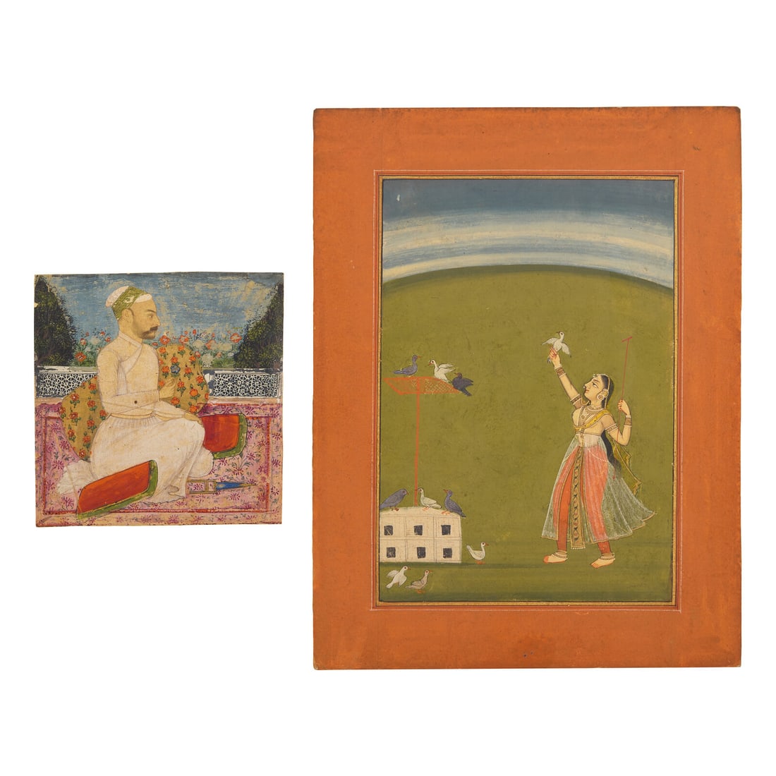 Two Indian Miniature Paintings (1 of 3)