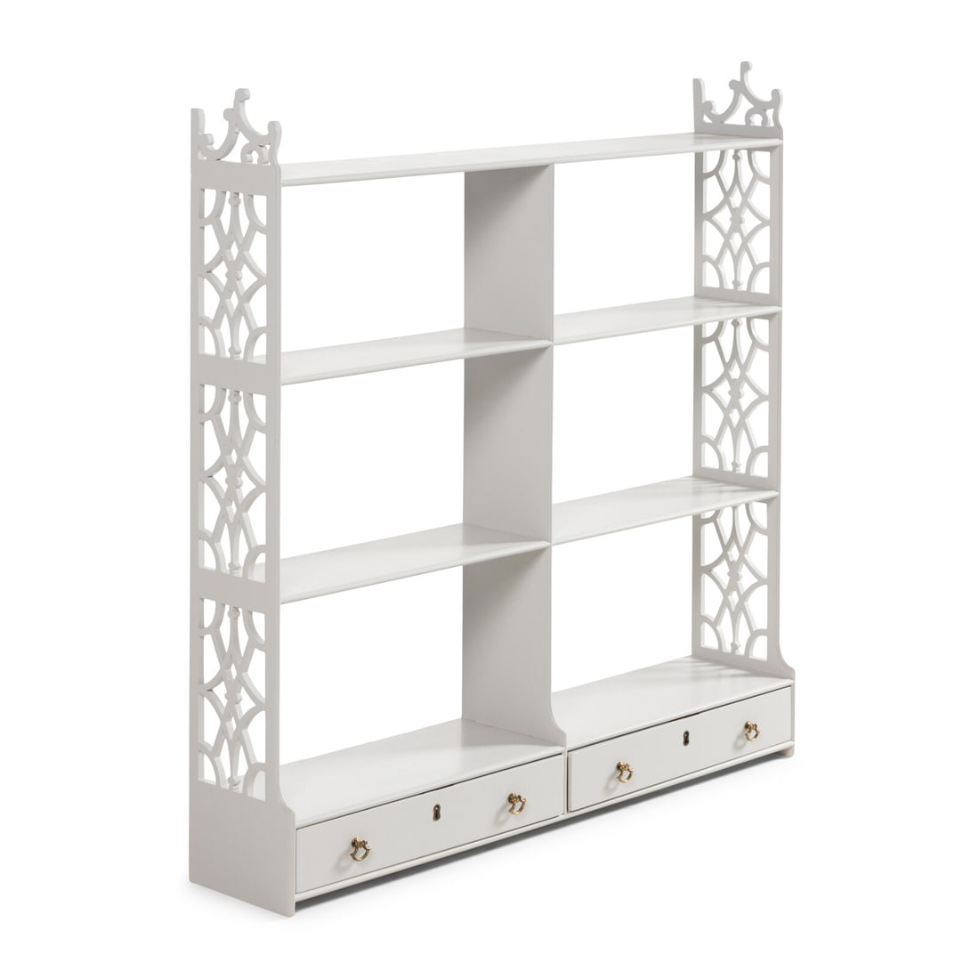 A George III Style Gray-Painted Hanging Etagere (1 of 4)