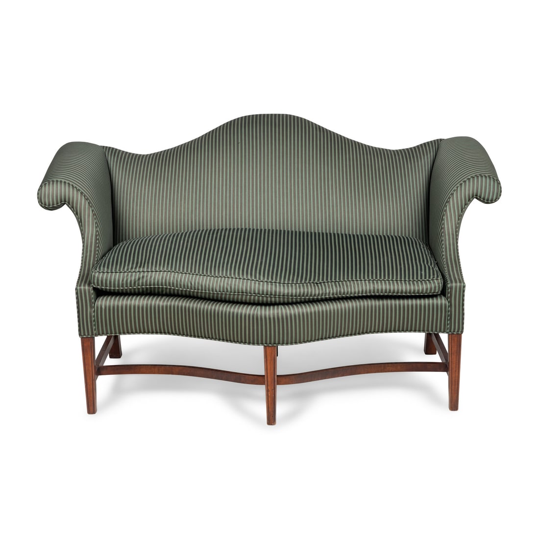 A George III Style Mahogany Camelback Serpentine Sofa (1 of 4)