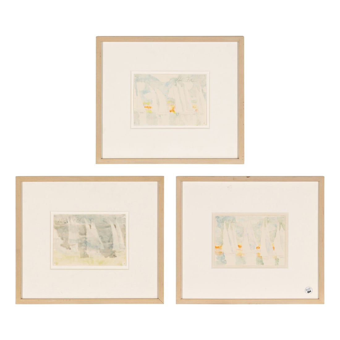 Hobson Pittman (American, 1900-1972) Regattas, 1970 (three works) (1 of 3)