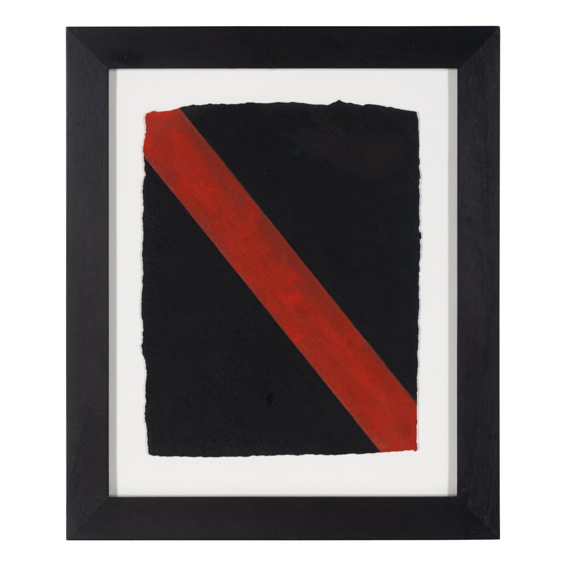 RenÈ Pierre Allain (Canadian, b. 1951) Untitled (Black With Red Stripe) (1 of 3)