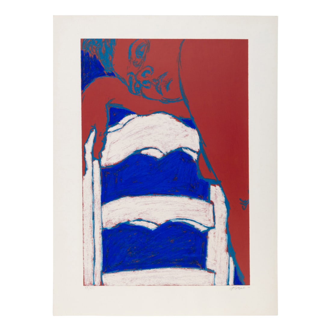 George Segal (American, 1924ñ2000) Sleeping Girl, 1970: George Segal (American, 1924ñ2000) Sleeping Girl, 1970 screenprint signed, dated, and numbered 99/125 in pencil 26 7/8 x 18 inches. Property from the Collection of Carl Ciampanelli This lot is lo