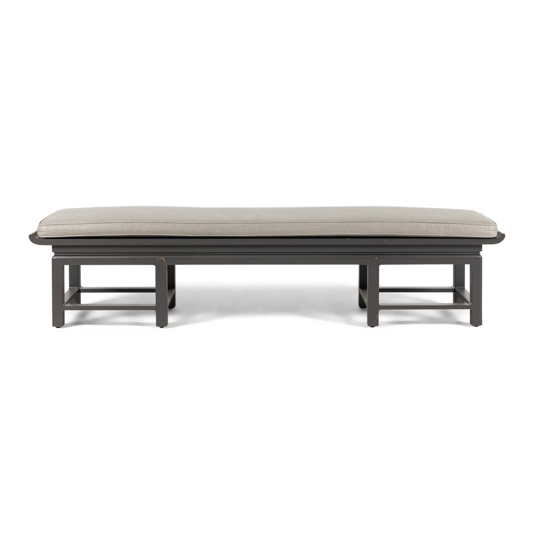A Contemporary Gray-Painted Hall Bench (1 of 2)