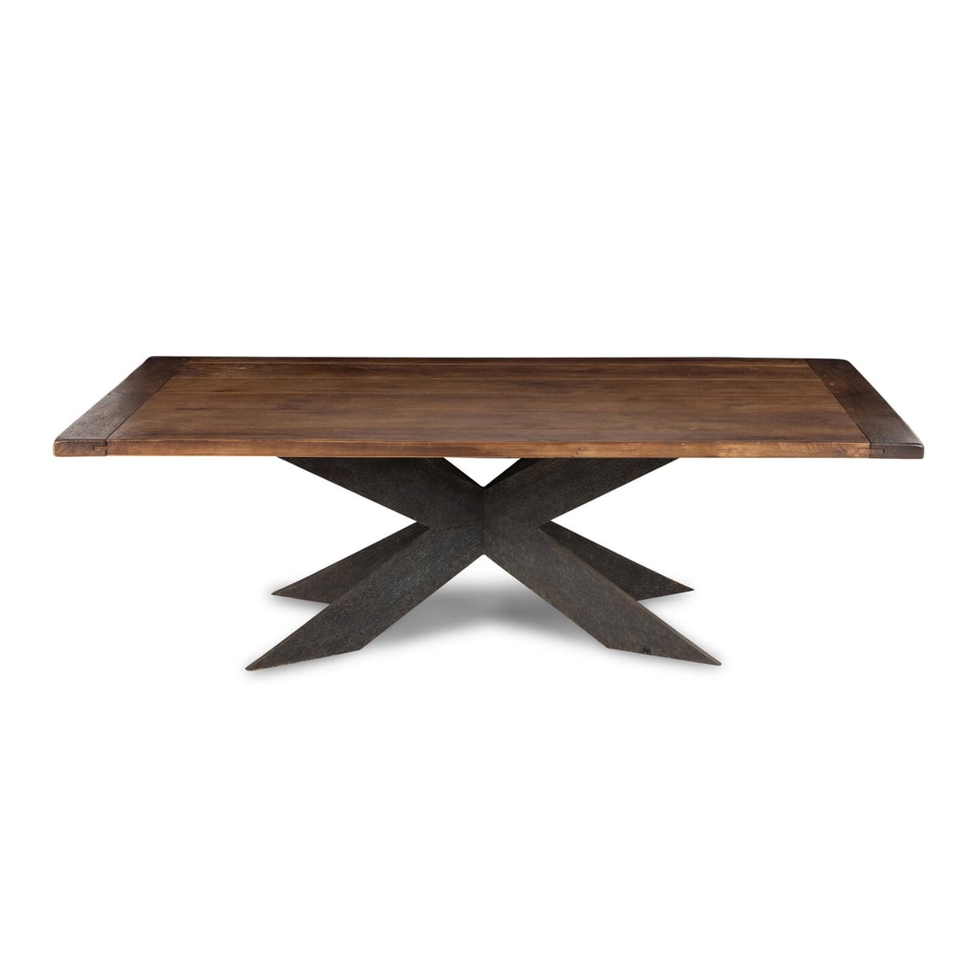 A Custom Rustic-Style Oak and Iron Dining Table (1 of 2)