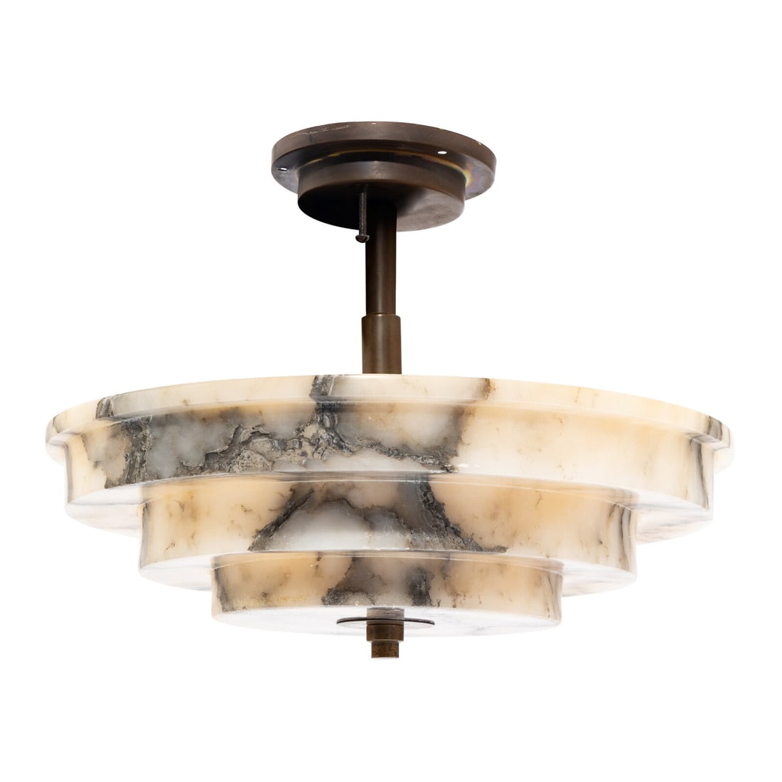 An Art Deco Style Alabaster Pendant Fixture (1 of 2)