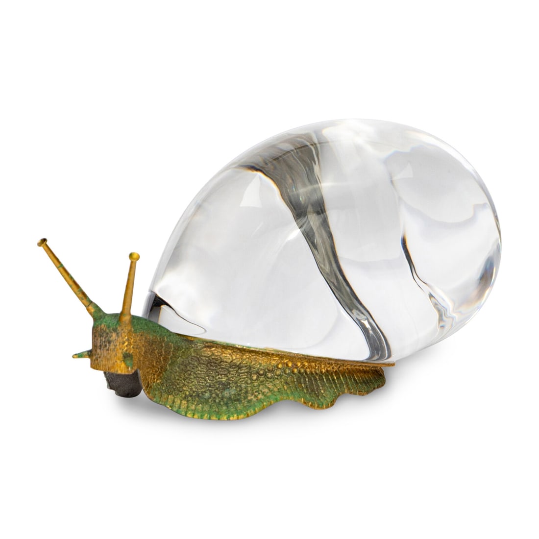 A Steuben Glass, Lapis Lazuli And Vermeil Snail (1 of 2)