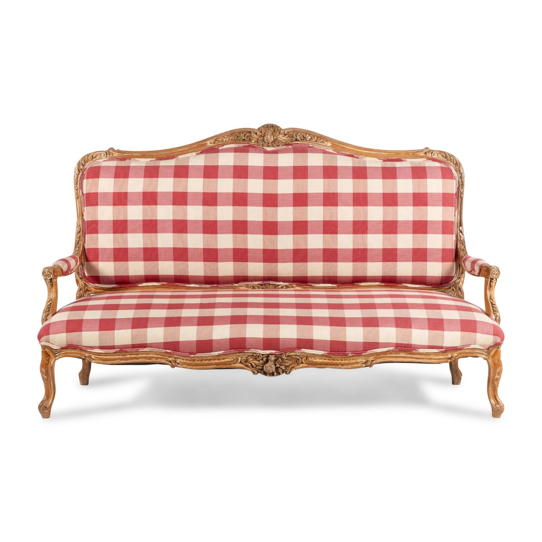 A Louis XV Style Carved Beechwood Settee (1 of 2)