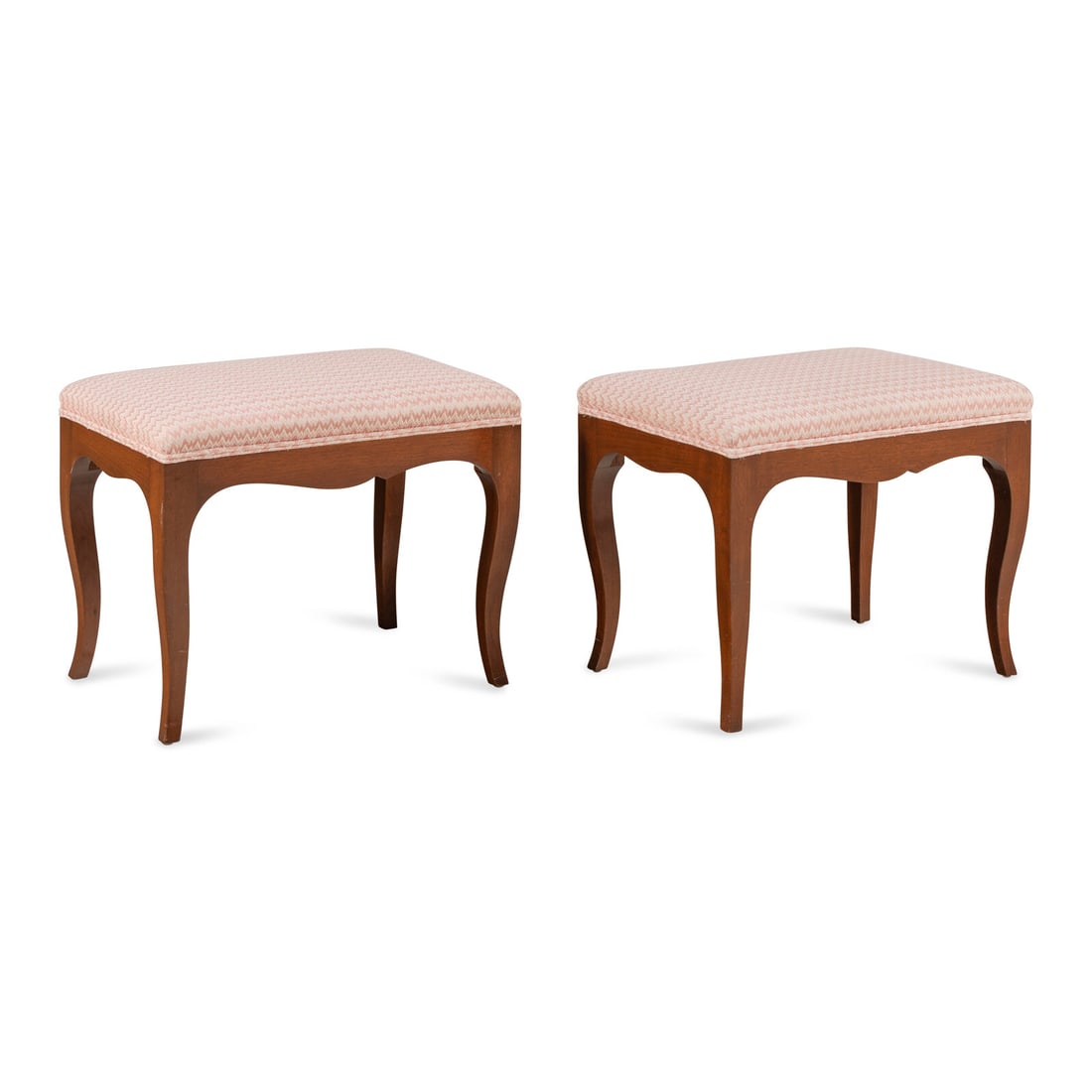 Pair of French Provincial Style Fruitwood Benches (1 of 2)