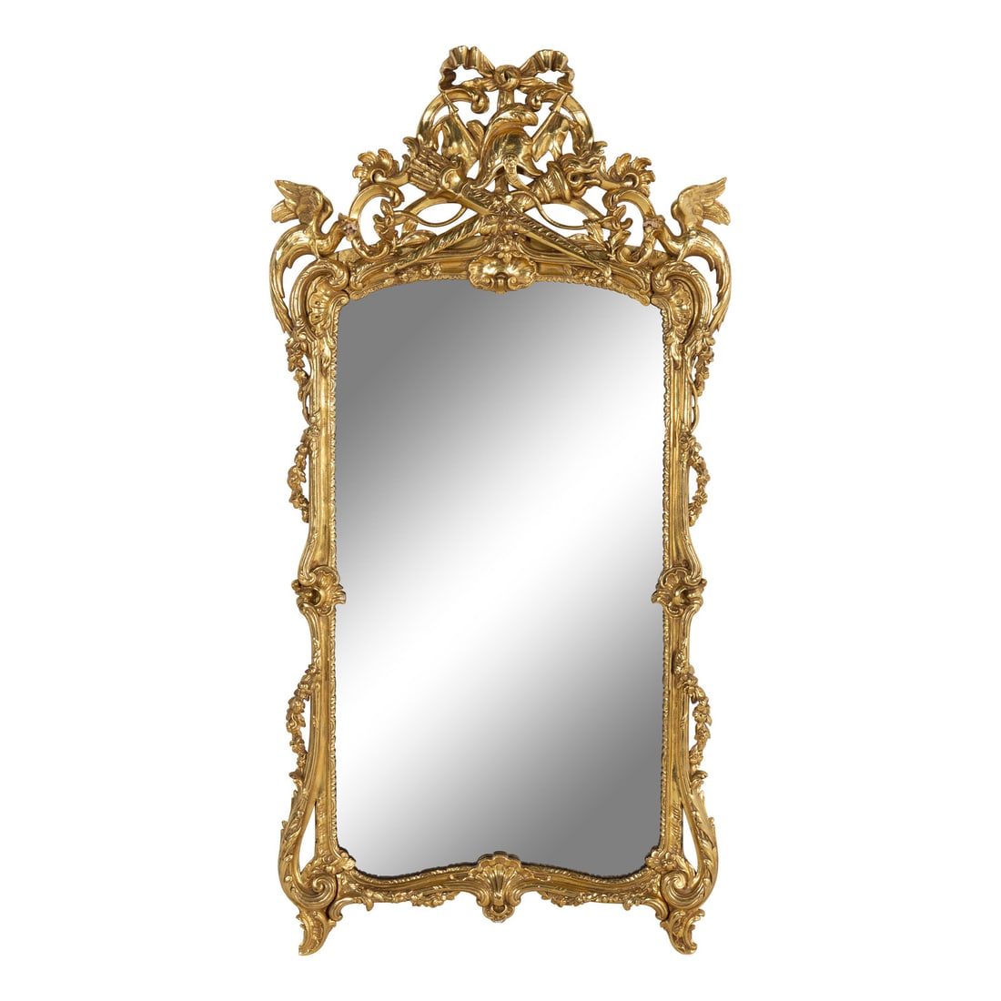 A Louis XVI Style Giltwood Mirror (1 of 2)