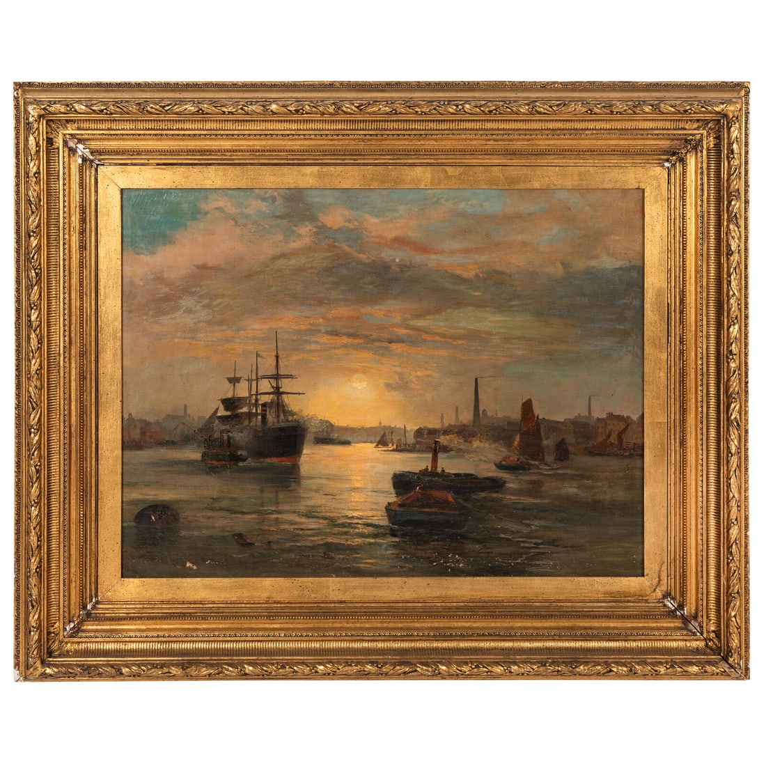 Robert Ernest Roe (British, 1851-1930) Harbor Sunset (1 of 4)