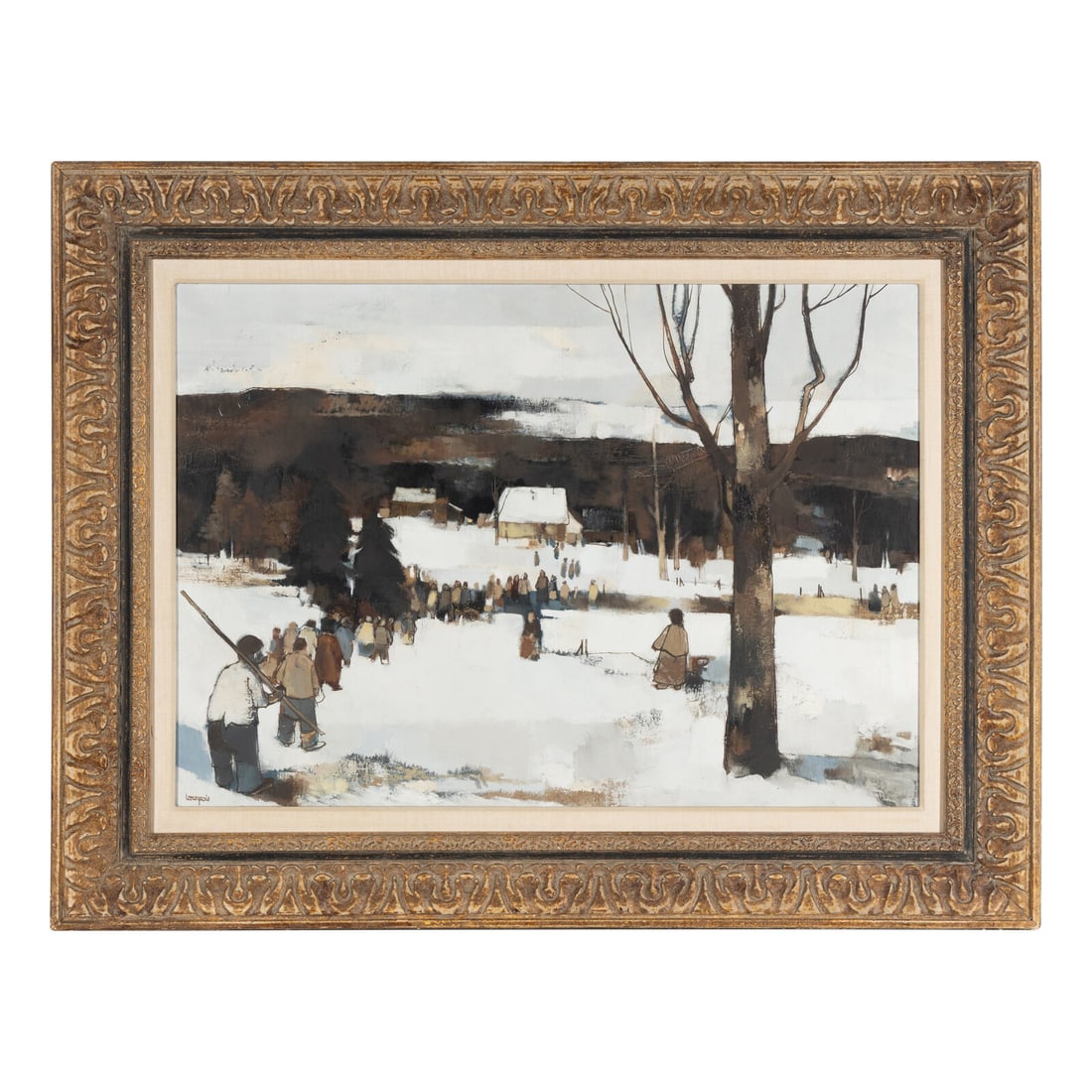 Jean Claude Bourgeois (French, 1932-2011) Snowy Village (1 of 2)
