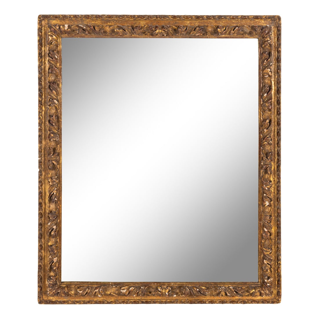 A Continental Carved Giltwood Mirror: A Continental Carved Giltwood Mirror 20th Century Height 42 1/2 x width 35 1/2 inches. Property of a California Collector This lot is located in Chicago. Provenance Bonhams, Los Angeles, The Elegant H