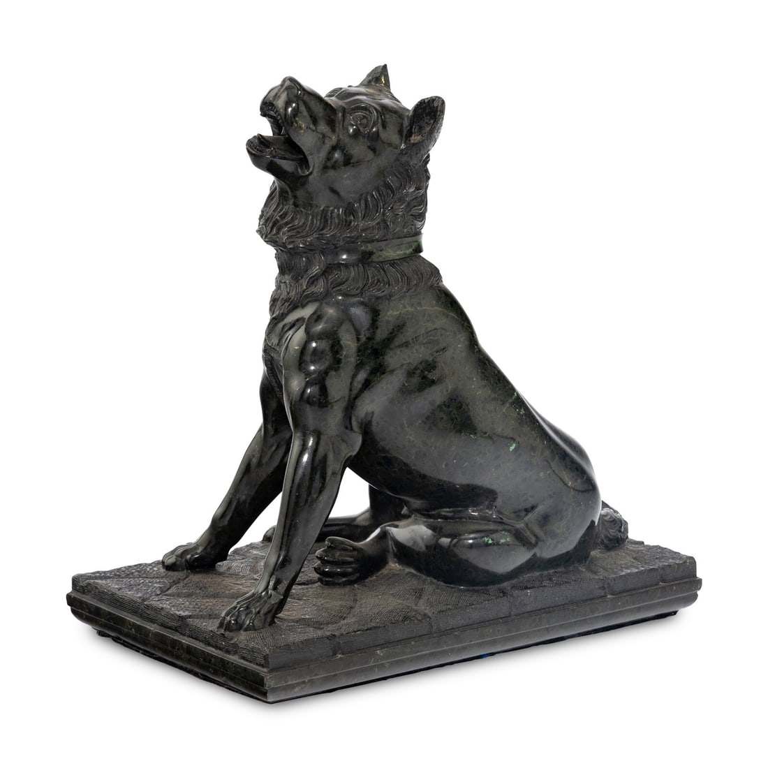 An Italian Grand Tour Carved Serpentine Model of A Molossian Hound, After The Antique (1 of 2)