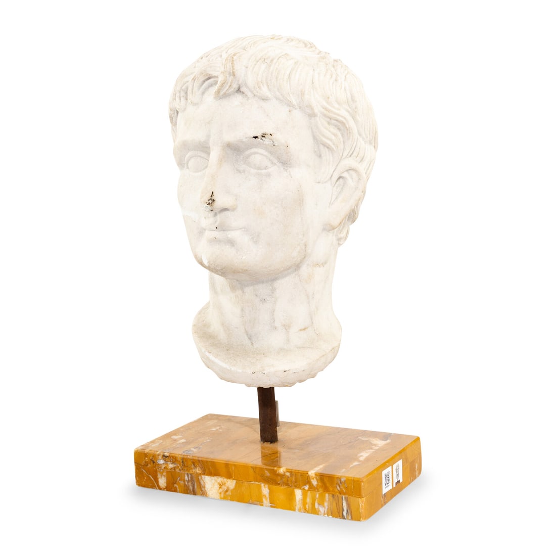 A Carved Marble Head of Augustus Caesar: A Carved Marble Head of Augustus Caesar Second Half 20th Century Height 15 1/4 inches. Property of a California Collector This lot is located in Chicago. Provenance Bonhams, Los Angeles, The Elegant H
