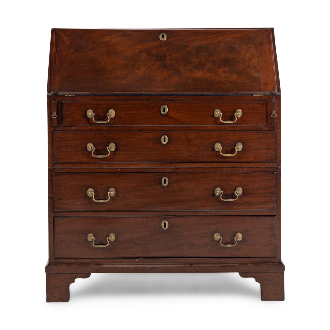 A George III Mahogany Slant-Front Bureau (1 of 3)