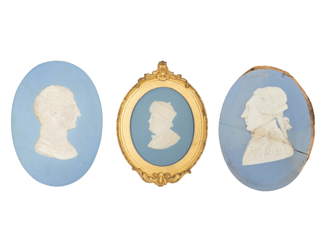 Three Wedgwood Japserware Portrait Plaques of Famous Americans (1 of 4)