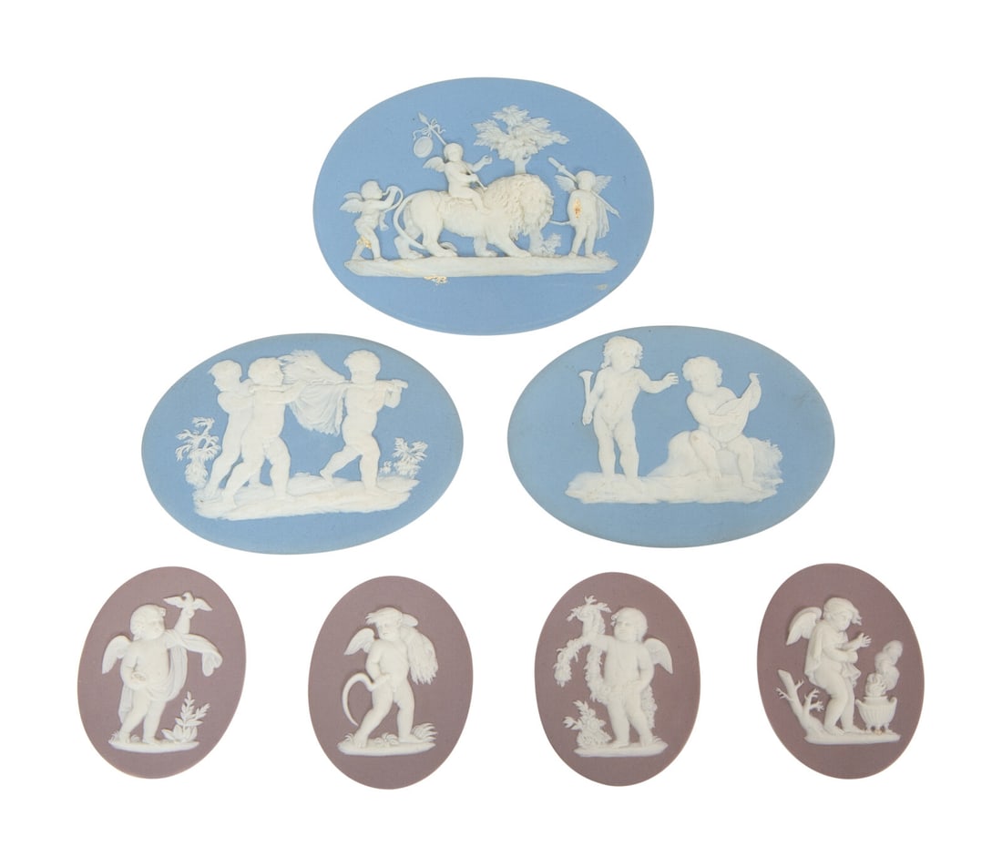 Seven Wedgwood Jasperware Oval Plaques (1 of 4)