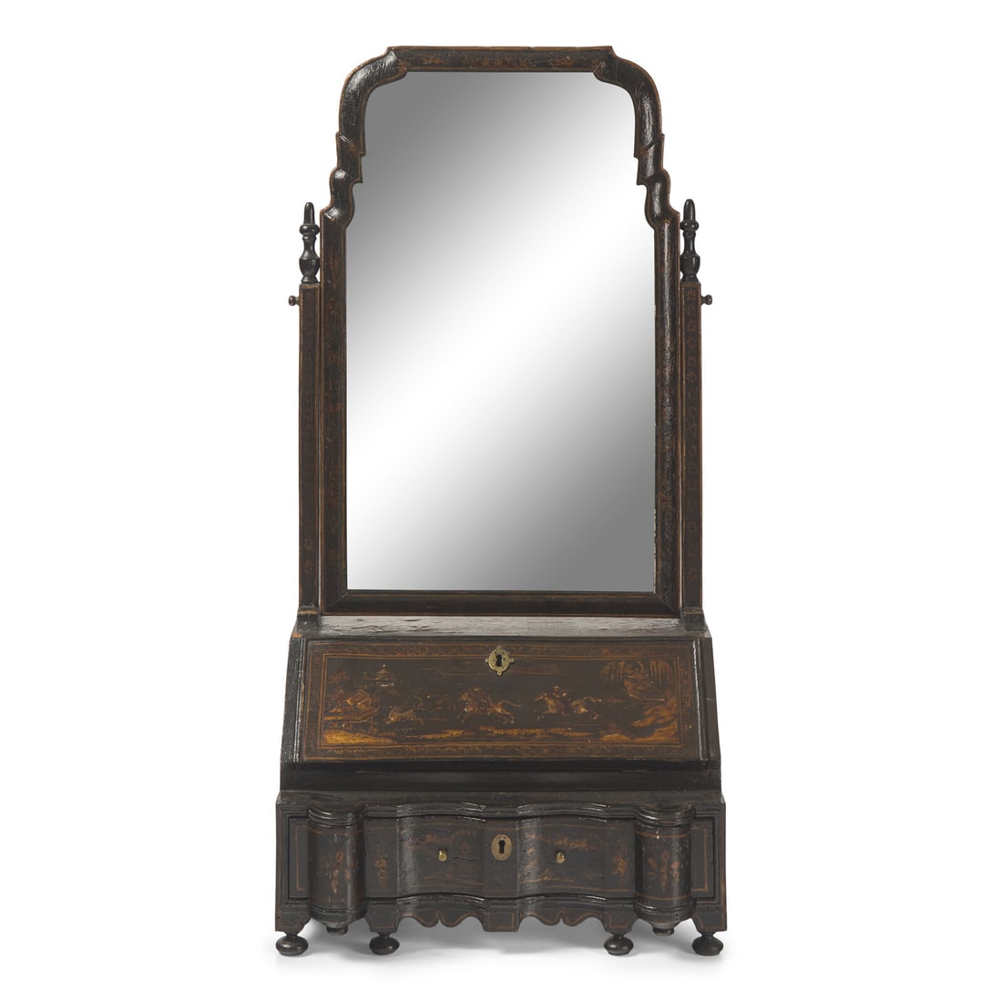 A Queen Anne Japanned Dressing Mirror (1 of 2)