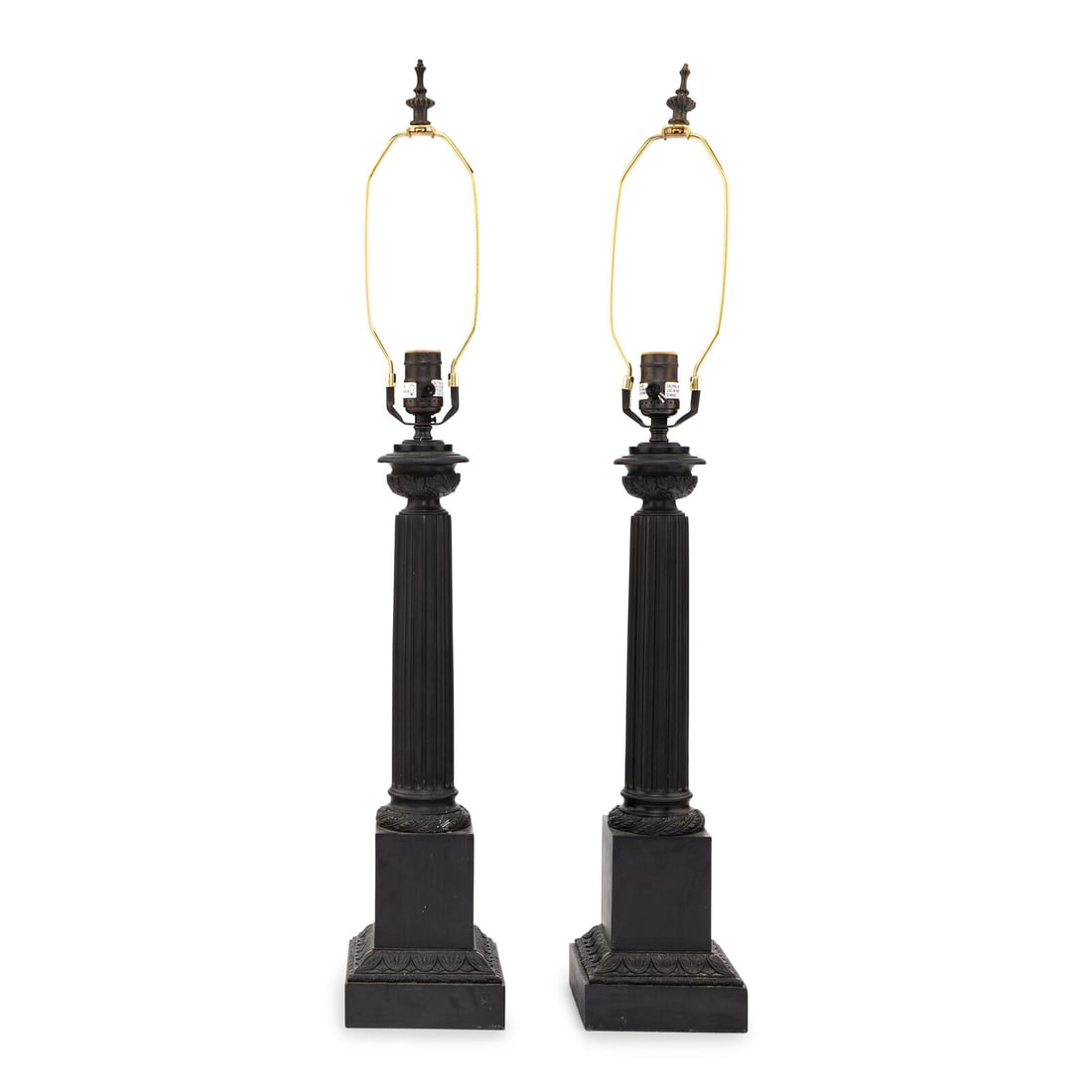 A Pair of Neoclassical Style Patinated Bronze Table Lamps (1 of 2)