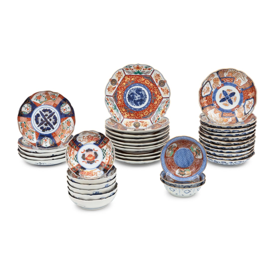 A Large Collection of Imari Porcelain Dishes (1 of 5)